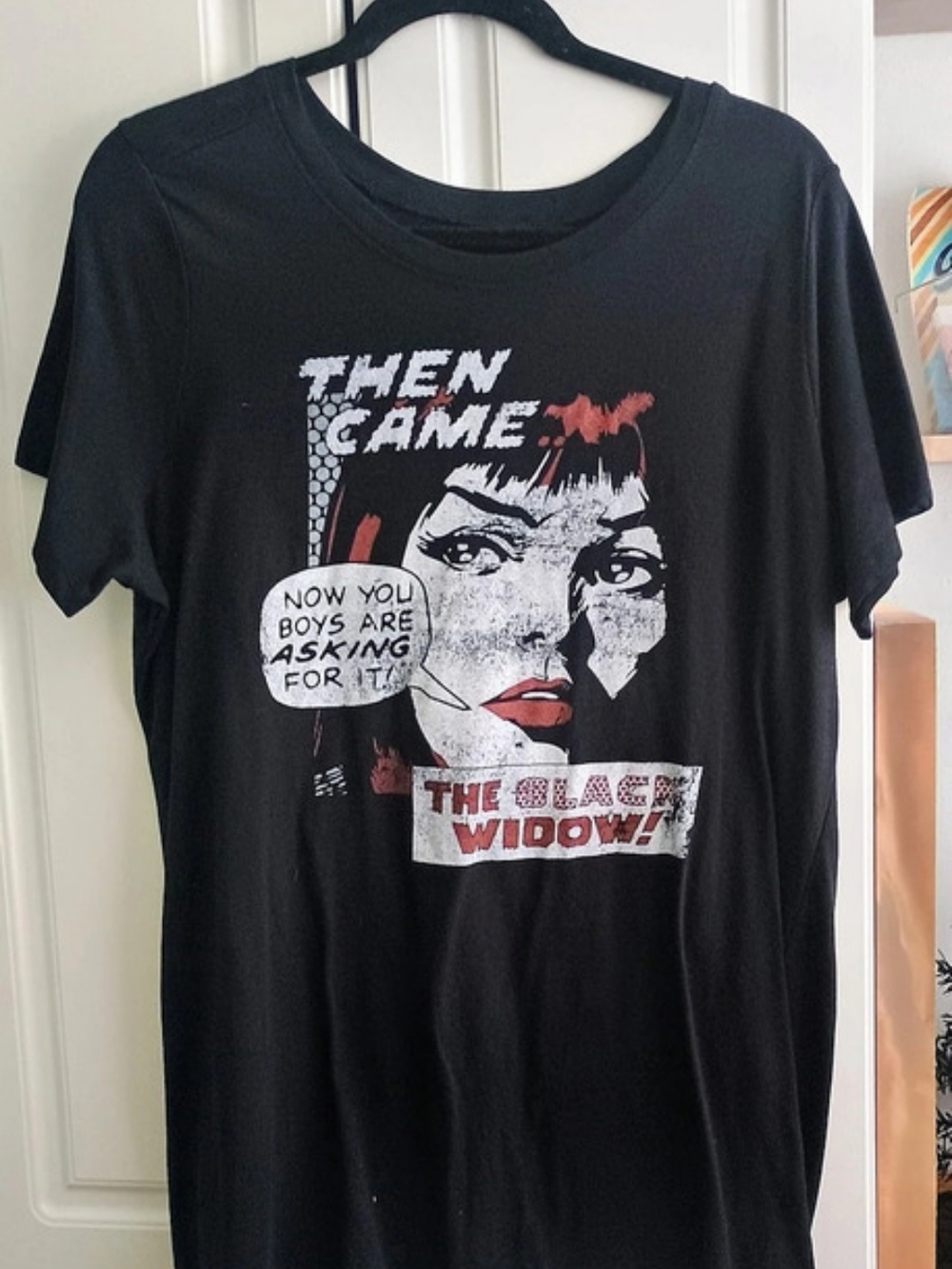 Torrid Marvel Blackwidow Graphic Short Sleeve Tee in Black